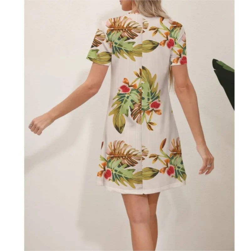 Elegant Women's Midi Dress Flower 2024