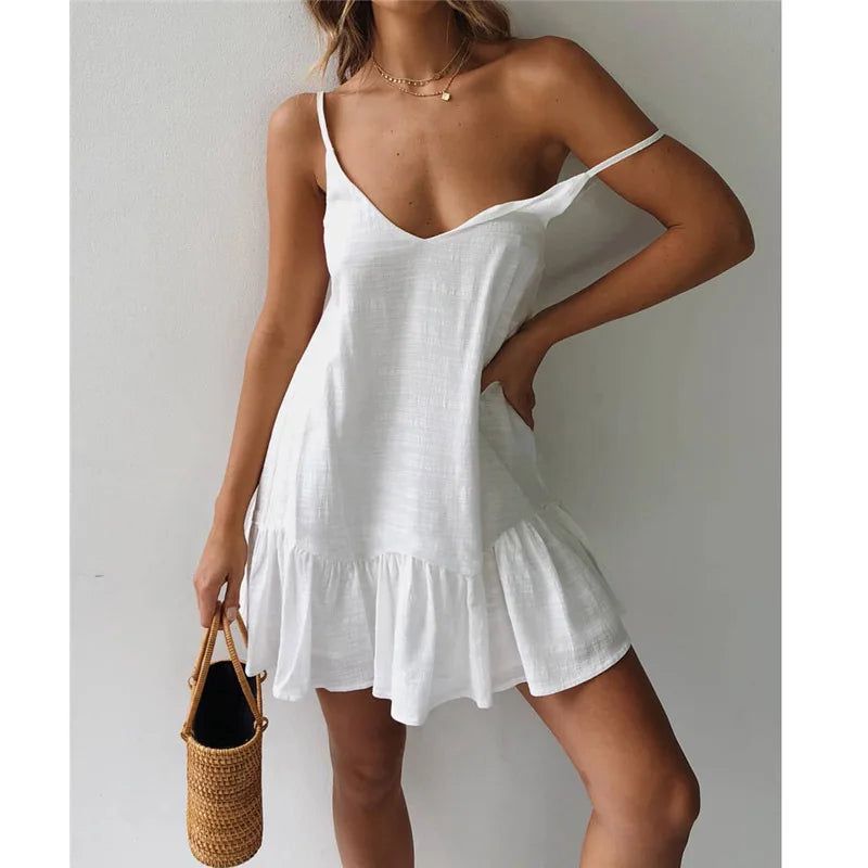 2024 Summer Mini Dress Casual Sleeveless