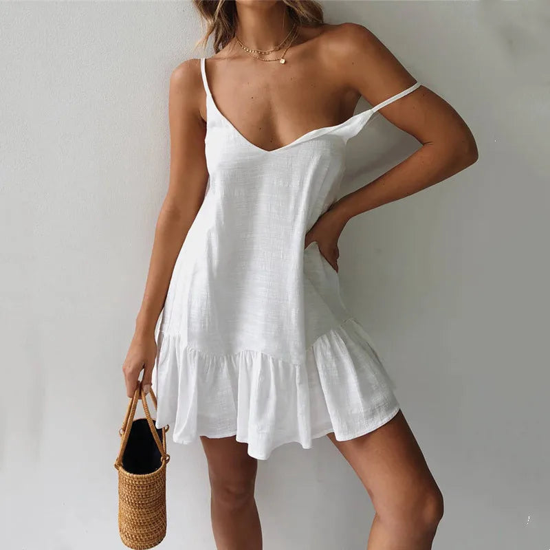 2024 Summer Mini Dress Casual Sleeveless