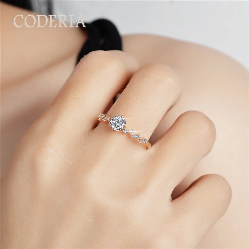 100% Moissanite 0.5CT Ring