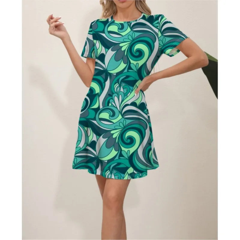 Elegant Women's Midi Dress Flower 2024