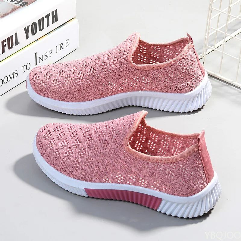 Women Breathable Flats Soft Sole Casual Sneakers