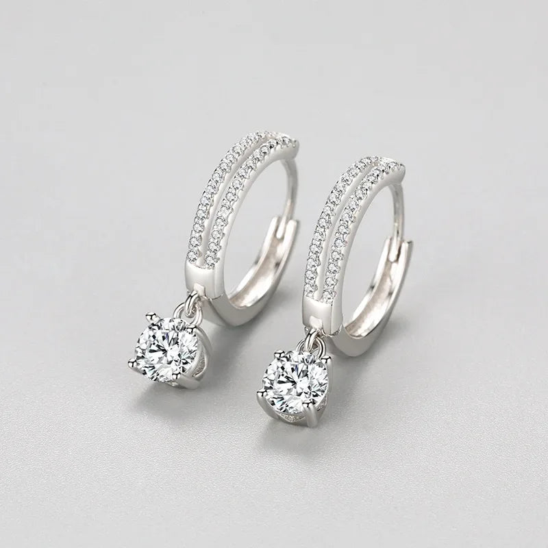 Solid 14K White Gold Temperament earrings